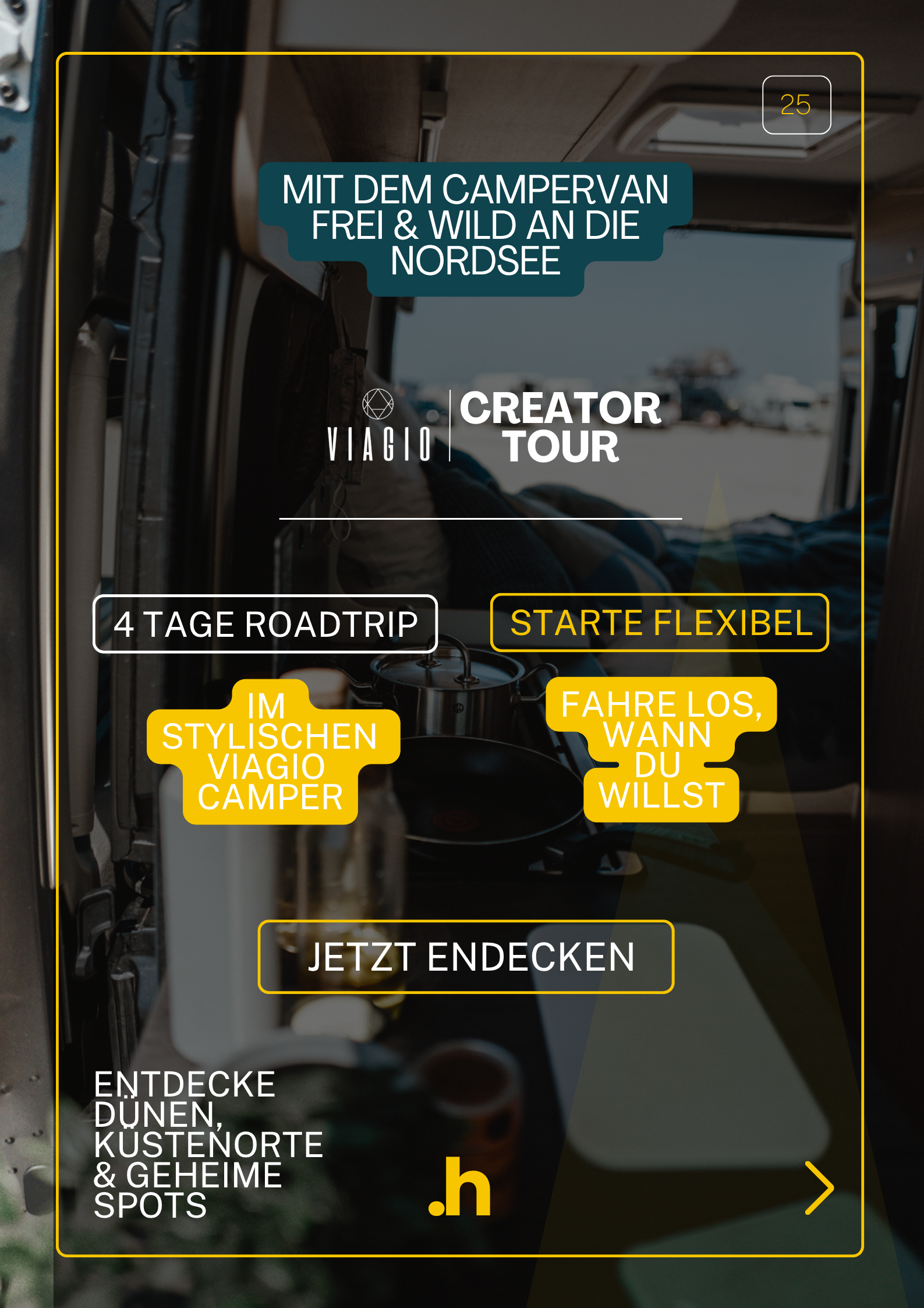 CREATOR TOUR - VIAGIO Nordsee Kooperation Camper Reisen Blogger Influencer