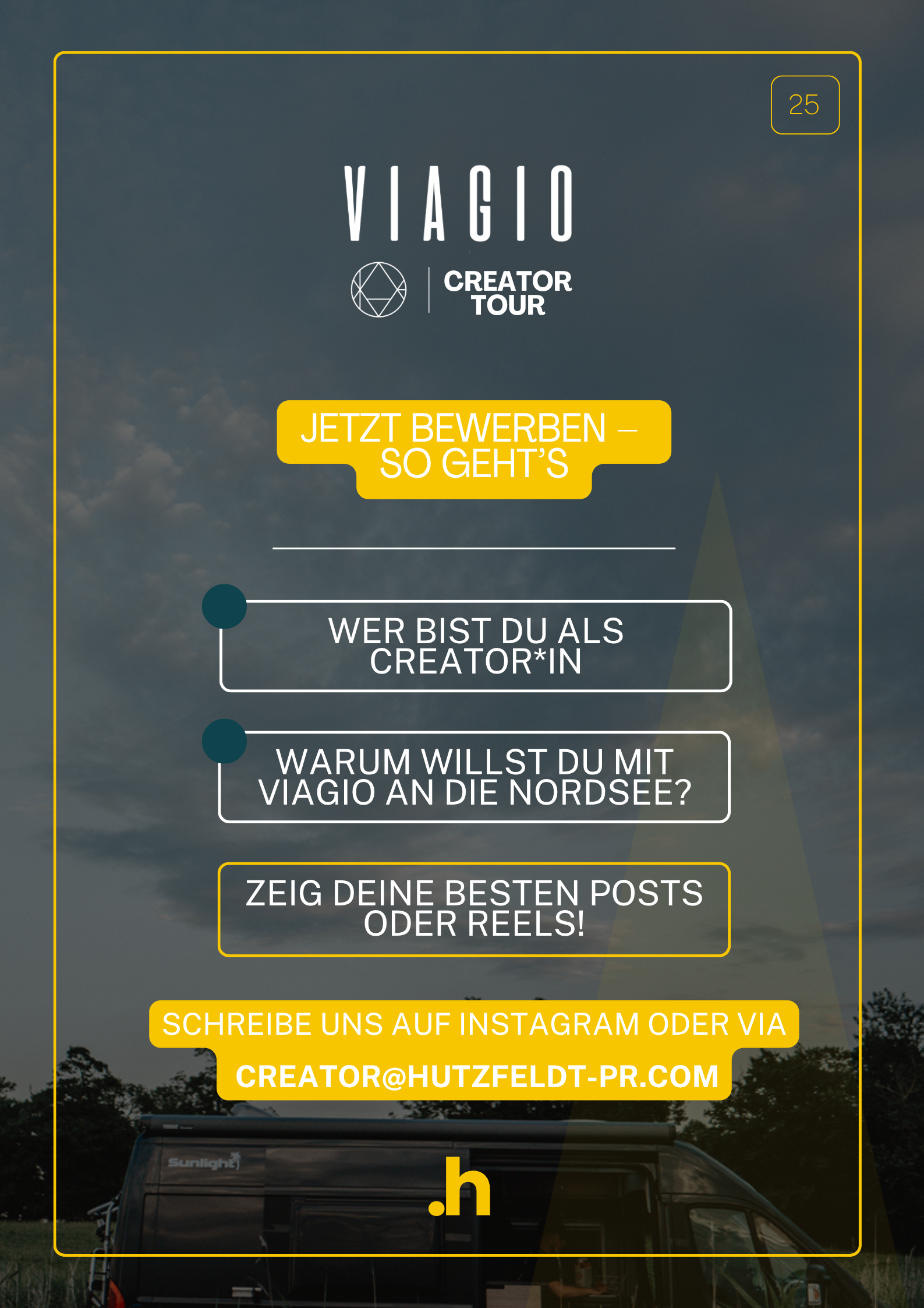 CREATOR TOUR - VIAGIO Nordsee Kooperation Camper Reisen Blogger Influencer